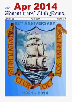 April 2014 Adventurers Club News Cover